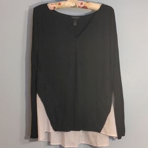 WHBM XL top/tunic with lace and silky detail